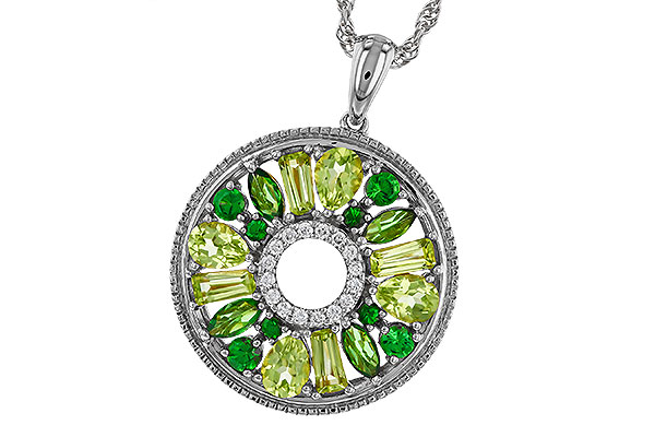 F275-12857: NECKLACE 1.47 SEMI-PREC (PER & GR.GT) 1.52 TGW