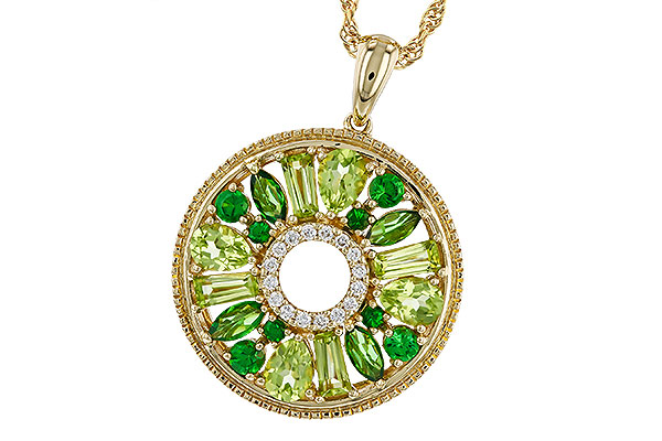 F275-12857: NECKLACE 1.47 SEMI-PREC (PER & GR.GT) 1.52 TGW
