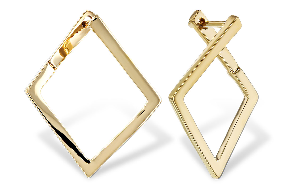 F275-14694: GOLD EARRINGS (23MM)