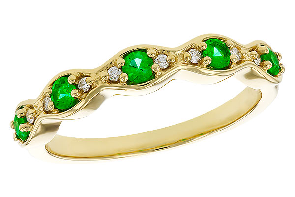F275-17375: LDS WED RG .21 TW EMERALD .27 TGW