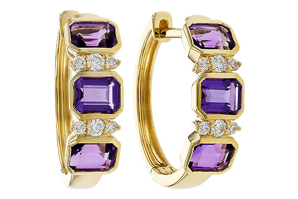 F275-17394: EARRING 1.05 TW AMETHYST 1.16 TGW