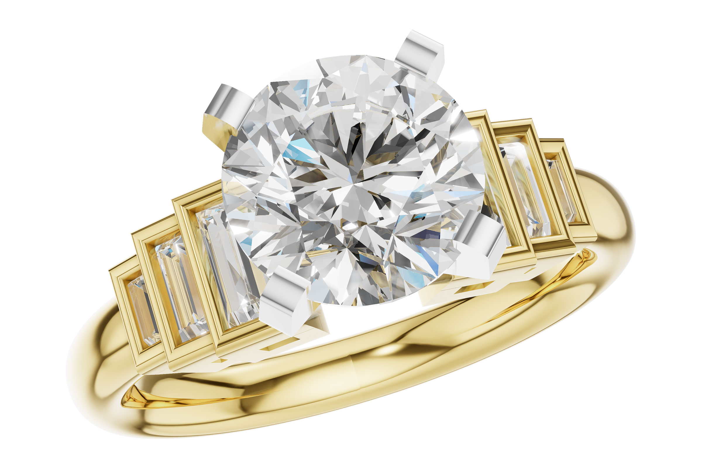 F276-01012: LDS SEMI DIA RG .26 TW BAGUETTES