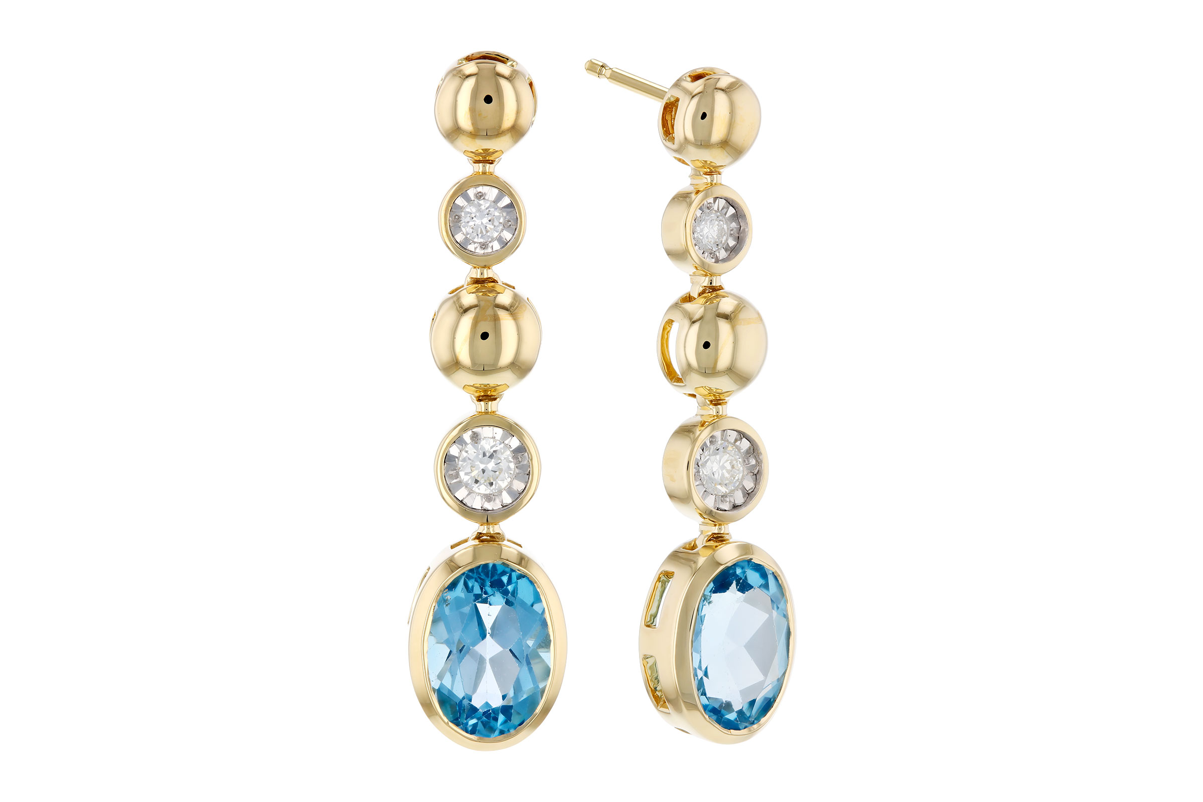 F276-01066: EARRINGS 1.66 TW BLUE TOPAZ 1.76 TGW