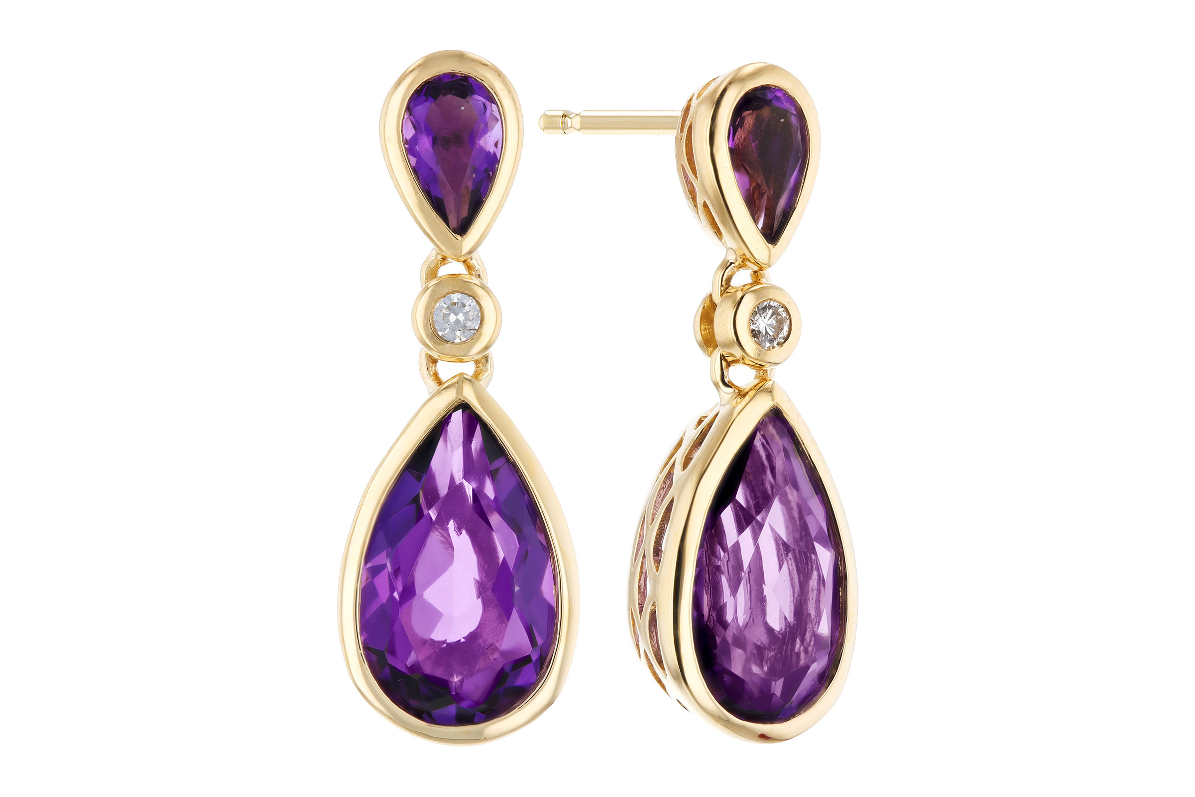 F276-02821: EARRINGS 2.80 TW AMETHYST 2.84 TGW