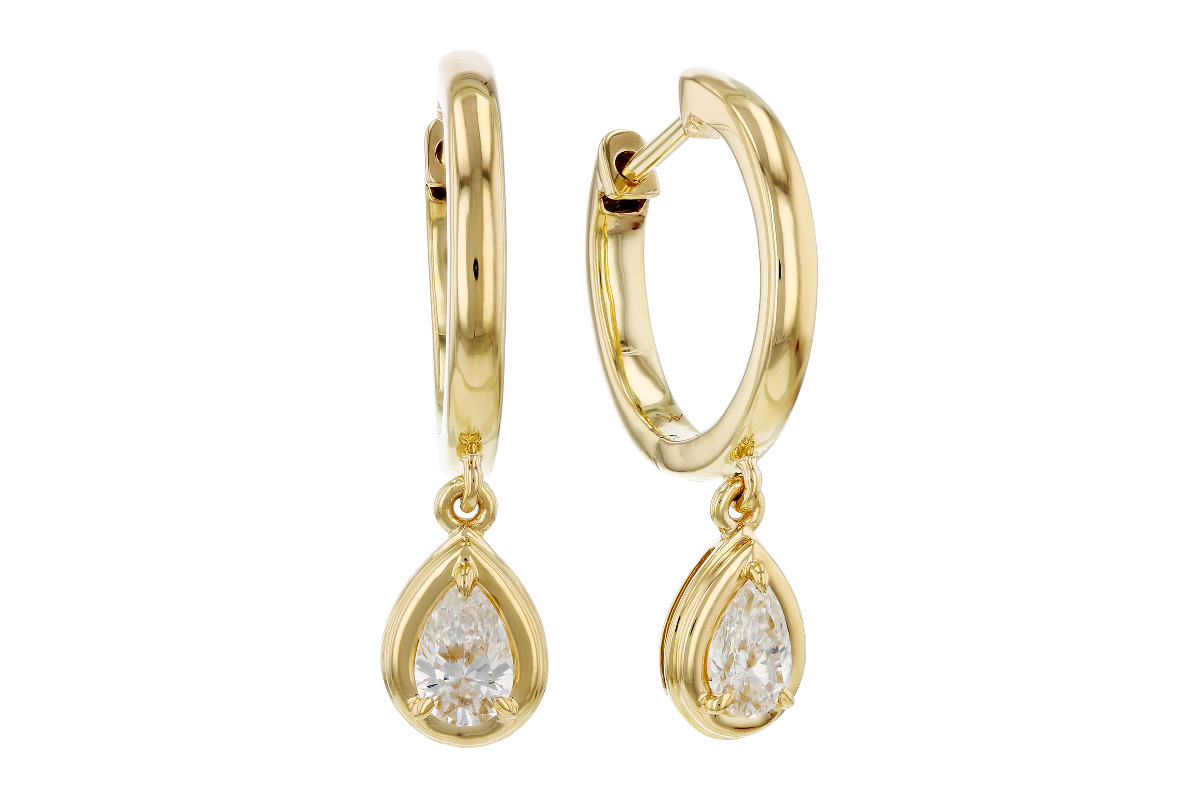 F276-02830: EARRINGS .42 TW PEAR SHAPE DIAS