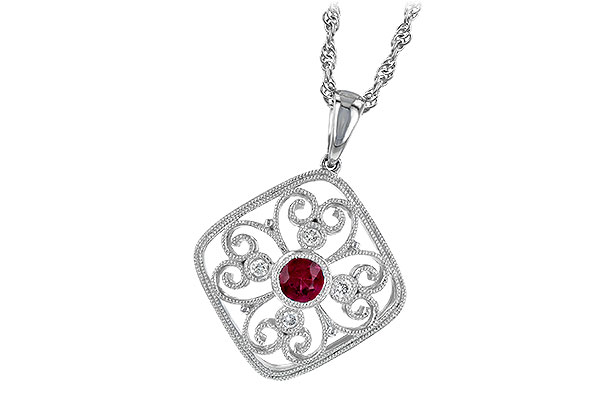 G186-92866: NECKLACE .28 RUBY .34 TGW