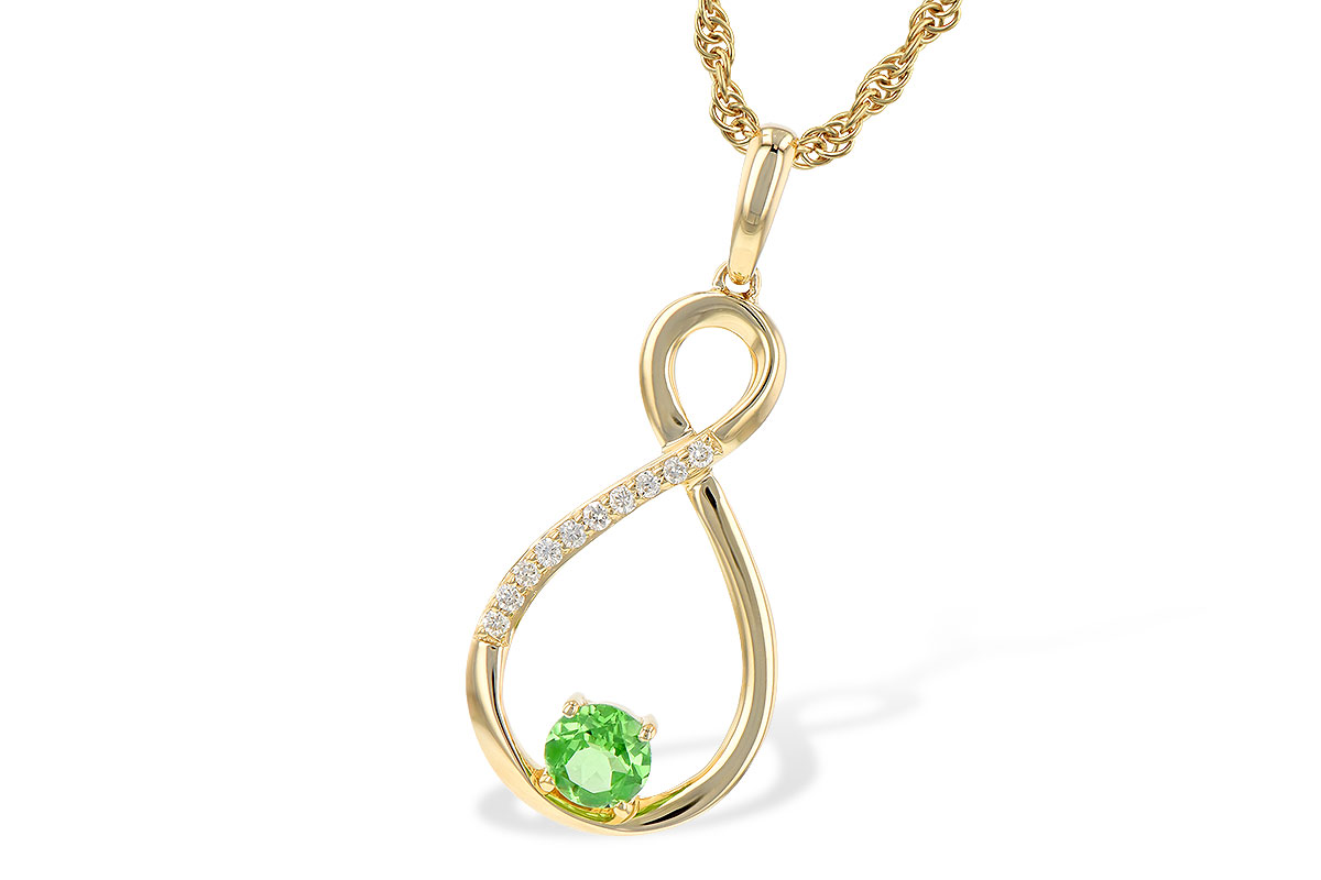 G190-61966: NECK .25 GREEN GARNET .30 TGW