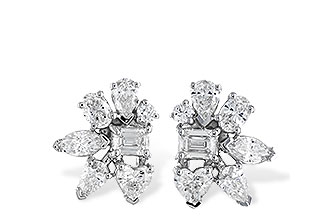 G274-24684: EARRINGS .90 TW FANCY CUT DIAS