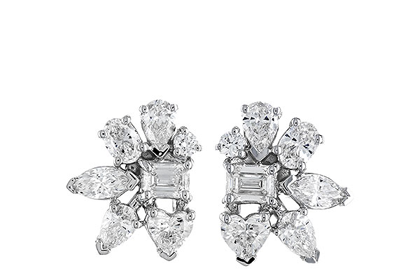 G274-24684: EARRINGS .90 TW FANCY CUT DIAS