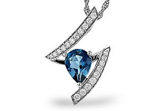 G275-10121: NECK 1.04 LONDON BLUE TOPAZ 1.23 TGW (8x6MM)