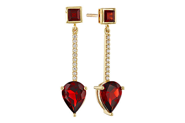 G275-11012: EARRINGS 2.70 TW GARNET 2.77 TGW