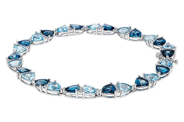 G275-11057: BRACELET 12.20 BLUE TOPAZ 12.50 TGW (7")