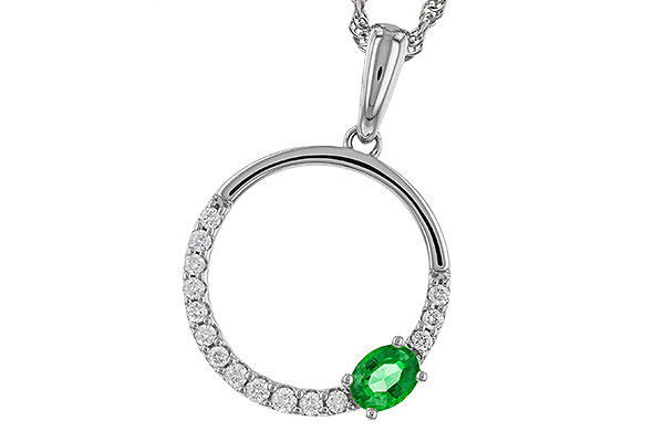 G275-11930: NECKLACE .19 EMERALD .34 TGW
