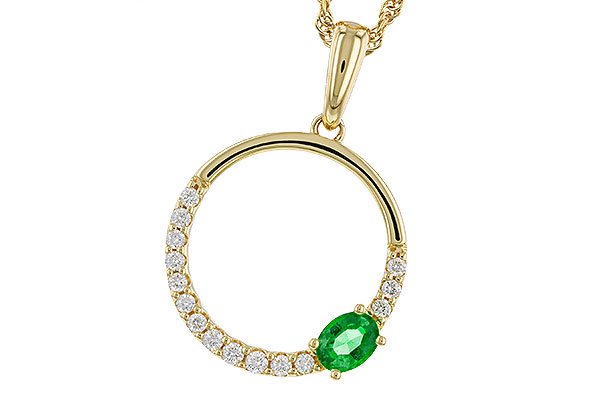 G275-11930: NECKLACE .19 EMERALD .34 TGW