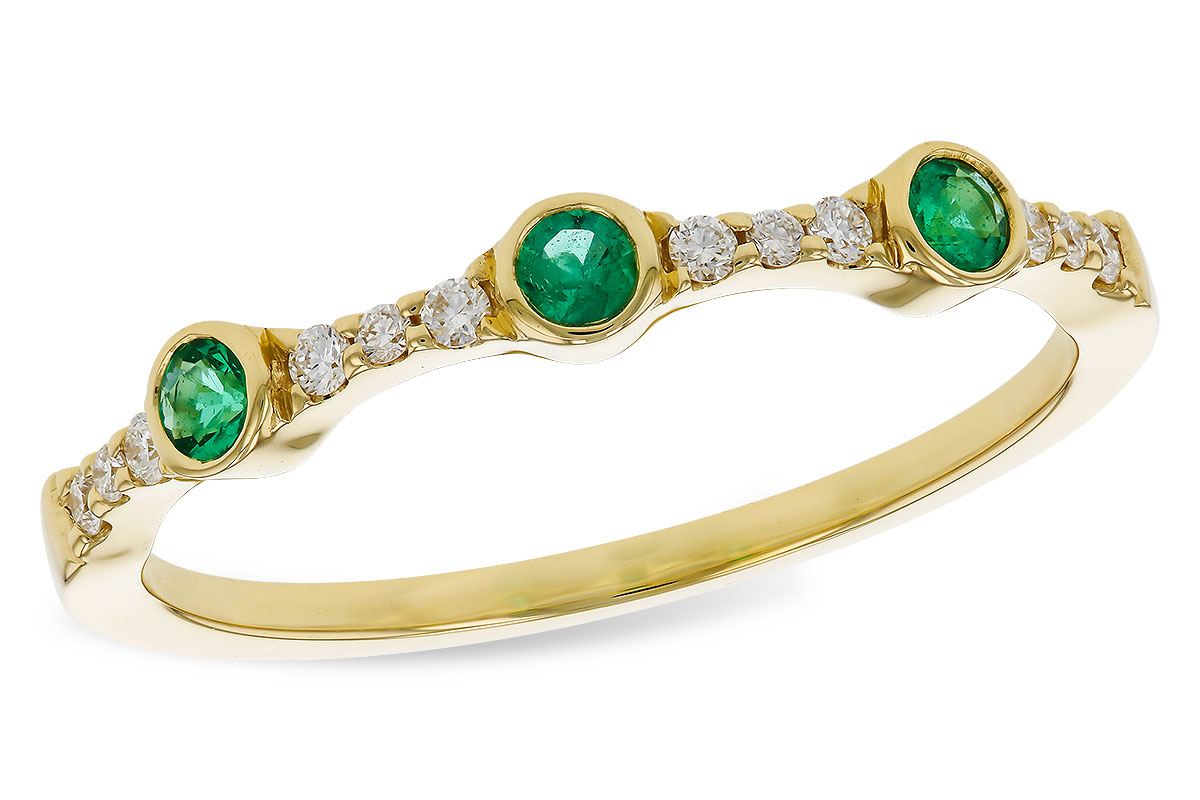 G275-11948: LDS WED RG .11 EMERALD .20 TGW
