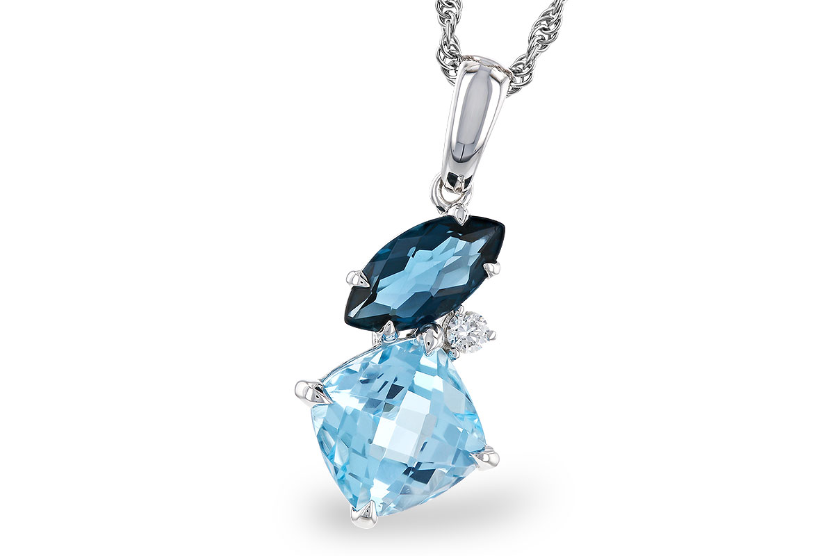 G275-12821: NECKLACE 2.37 TW BLUE TOPAZ 2.40 TGW