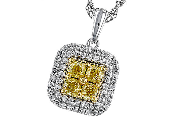 G275-12848: NECK .52 FANCY YELLOW DIAMONDS .72 TW