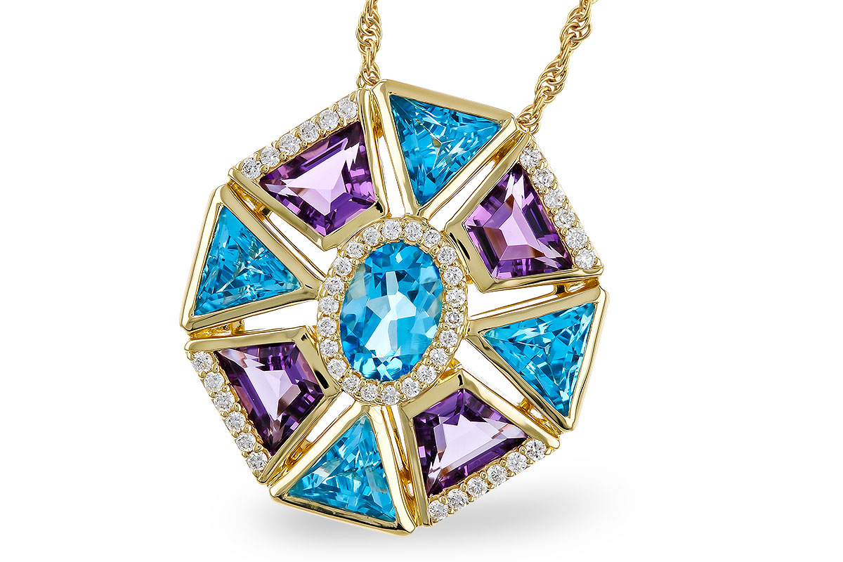 G275-12857: NECKLACE 4.47 SEMI-PREC (BT & AMY) 4.65 TGW