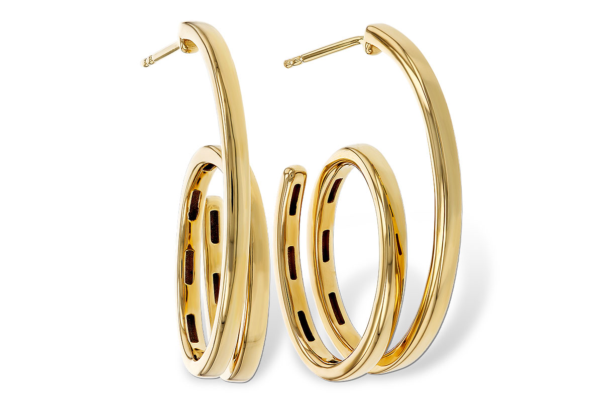 G275-14721: GOLD EARRINGS (30MM)