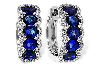 G275-16457: EARRINGS 2.32 TW SAPPHIRE 2.57 TGW
