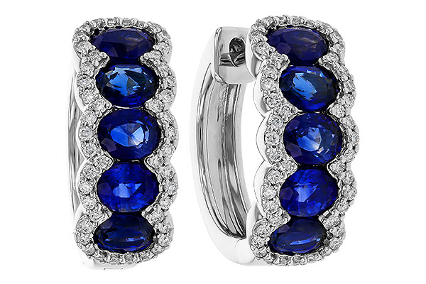 G275-16457: EARRINGS 2.32 TW SAPPHIRE 2.57 TGW