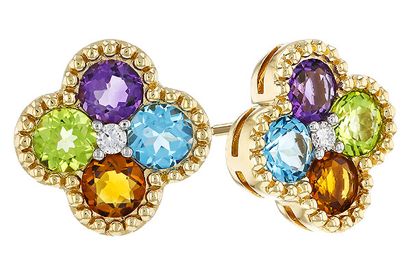 G275-17403: EARRINGS 1.88 SEMI-PREC (AMY,BT,CIT,PER) 1.93 TGW