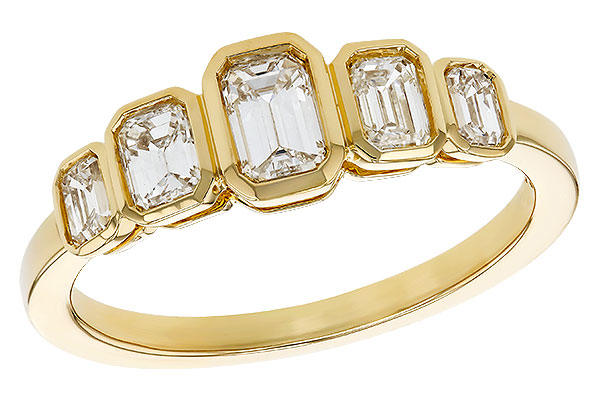 G275-17421: LDS DIA WED RG .90 TW EMERALD CUTS