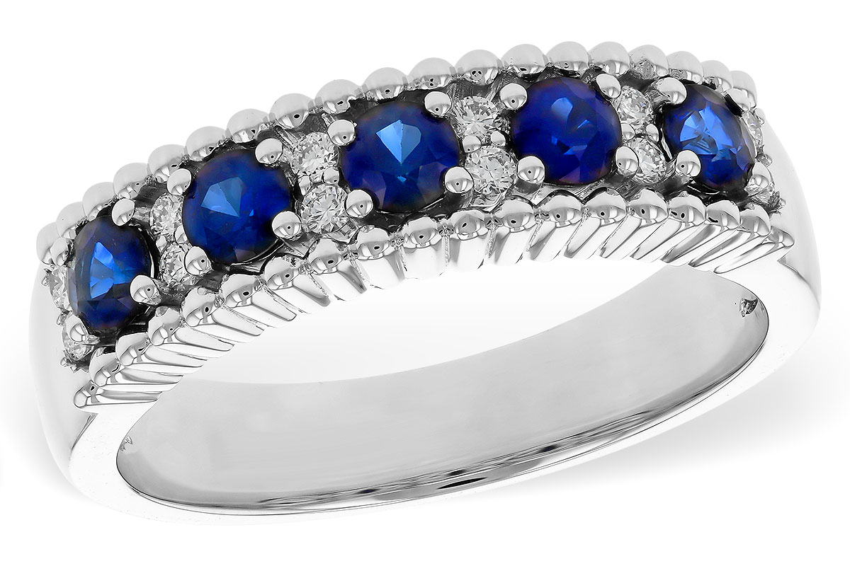 G275-17430: LDS WED RG .64 TW SAPPHIRE .76 TGW