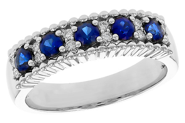 G275-17430: LDS WED RG .64 TW SAPPHIRE .76 TGW