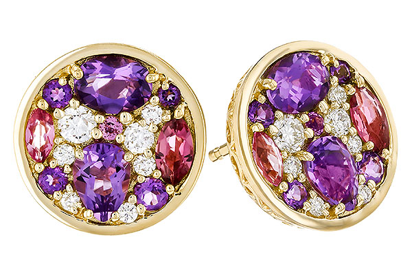 G275-17448: EARR .82 TW SEMI-PRECIOUS (P.TOUR, AMY) .98 TGW