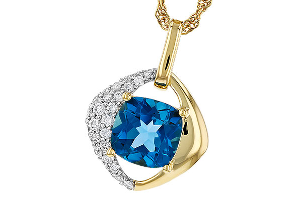 G276-00112: NECK 1.43 LONDON BLUE TOPAZ 1.62 TGW (7MM LBT)