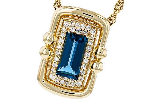 G276-00130: NECK .84 LONDON BLUE TOPAZ .96 TGW (8x4MM LBT)