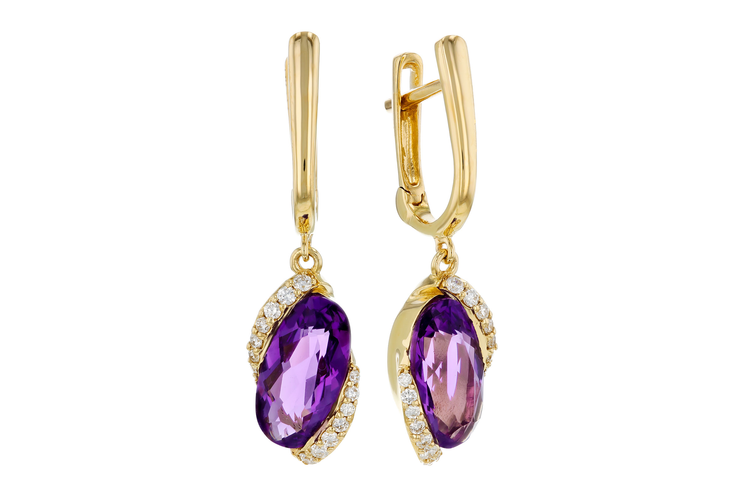 G276-01948: EARRINGS 2.14 TW AMETHYST 2.26 TGW (10x5MM AMY)