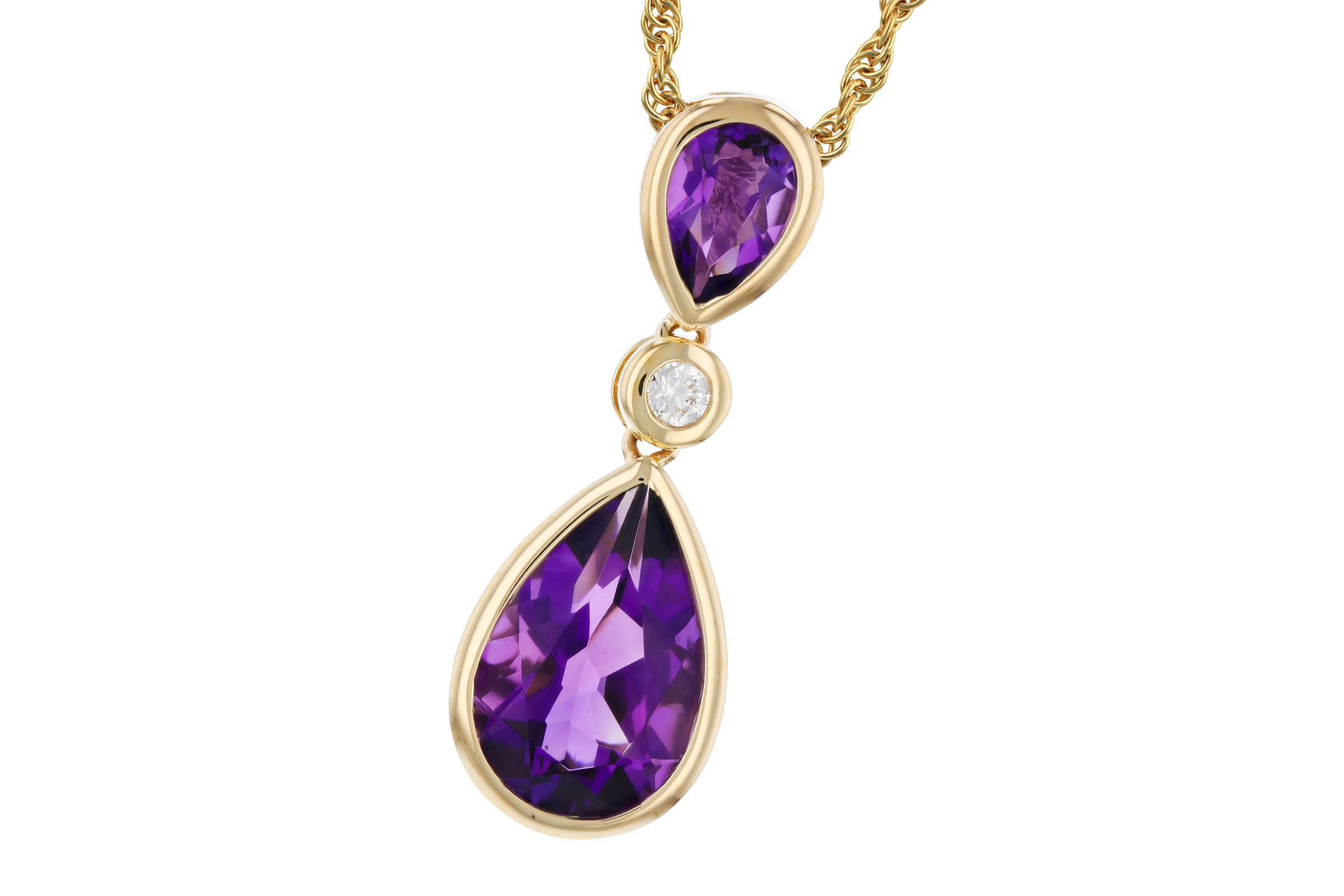 G276-02821: NECKLACE 1.92 TW AMETHYST 1.96 TGW