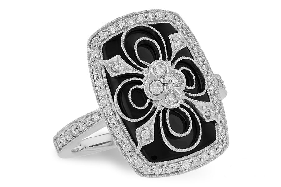 H000-59230: LDS ONYX & DIA RG .44 TW