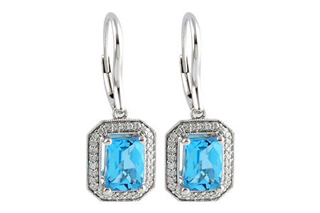 H187-84639: EARR 2.20 BLUE TOPAZ 2.36 TGW