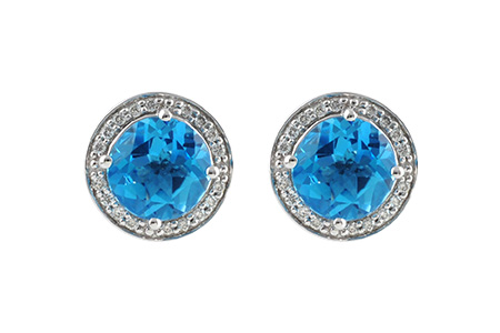 H187-84721: EARR 4.22 BLUE TOPAZ 4.41 TGW