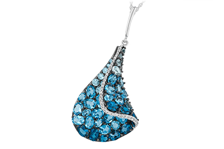 H187-86493: NECK 4.81 BLUE TOPAZ 4.94 TGW