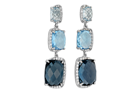 H188-79230: EARR 12.37 BLUE TOPAZ 12.66 TGW