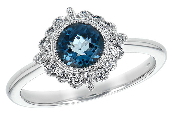 H189-64666: LDS RG .93 BLUE TOPAZ 1.05 TGW