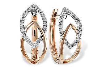 H189-71075: EARRING .25 TW (ROSE & WG)