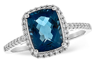 H189-71984: LDS RG 2.42 LONDON BLUE TOPAZ 2.62 TGW