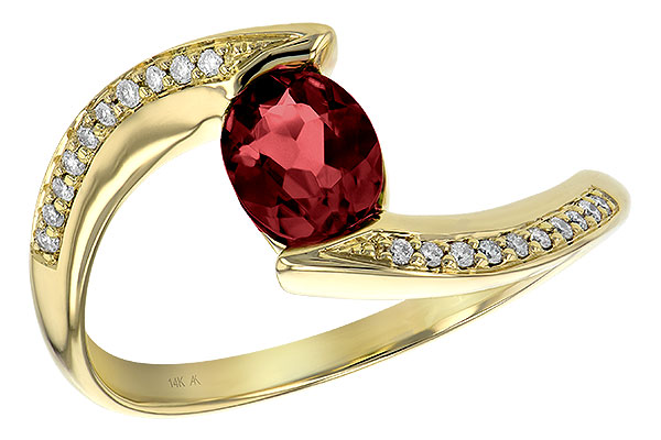 H190-55593: LDS RG .75 GARNET .82 TGW