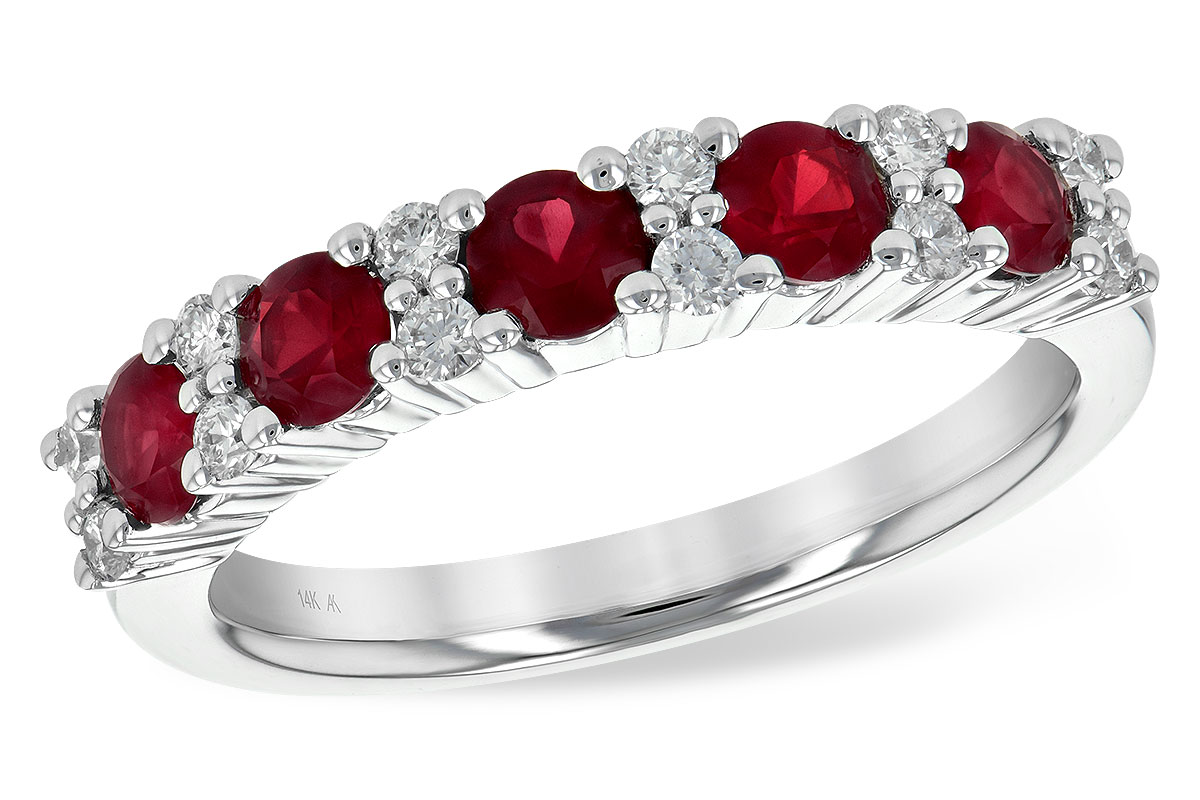 H190-55630: LDS WED RG .88 RUBY 1.12 TGW