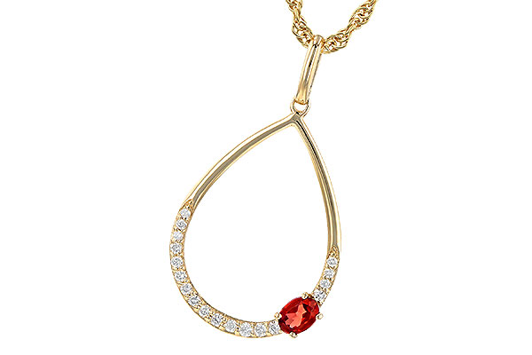 H190-61957: NECK .19 GARNET .28 TGW