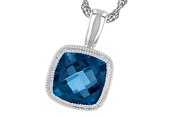 H274-22821: NECKLACE 1.10 CT LONDON BLUE TOPAZ