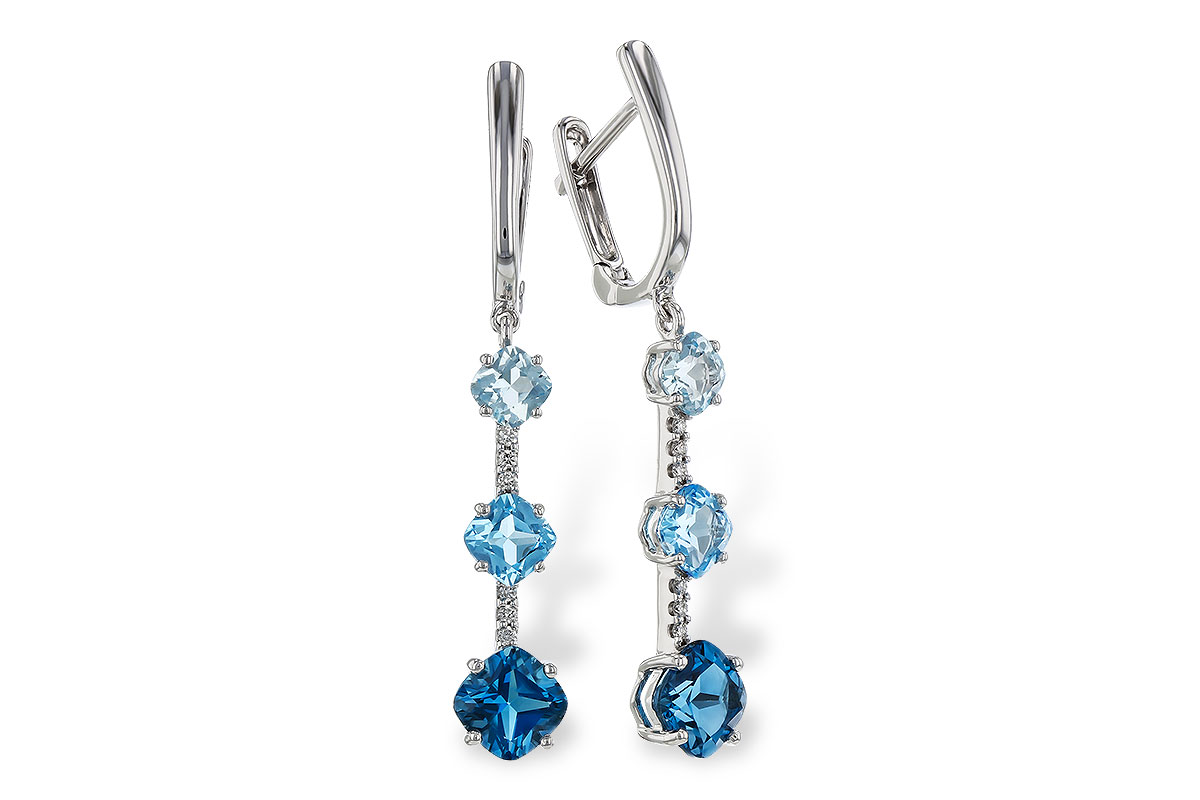 H275-10157: EARRINGS 2.41 TW BLUE TOPAZ 2.45 TGW