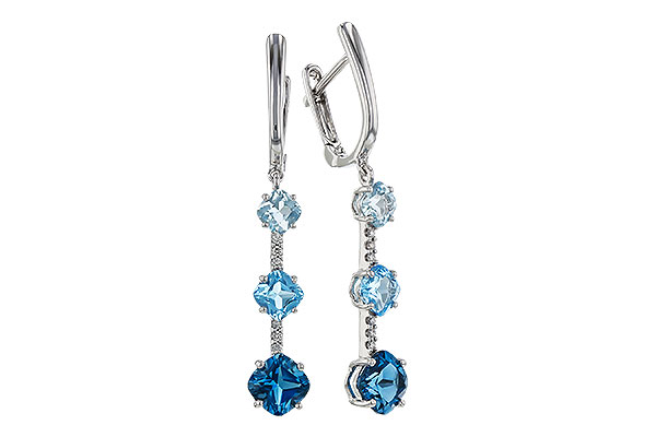 H275-10157: EARRINGS 2.41 TW BLUE TOPAZ 2.45 TGW