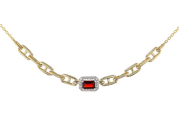 H275-11030: NECK .63 GARNET .75 TGW (6x4MM E.C. GAR / 18")