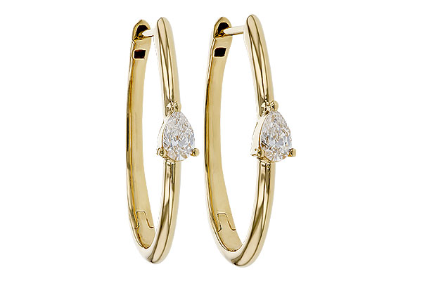 H275-11039: EARRINGS .45 TW PEAR DIAMONDS